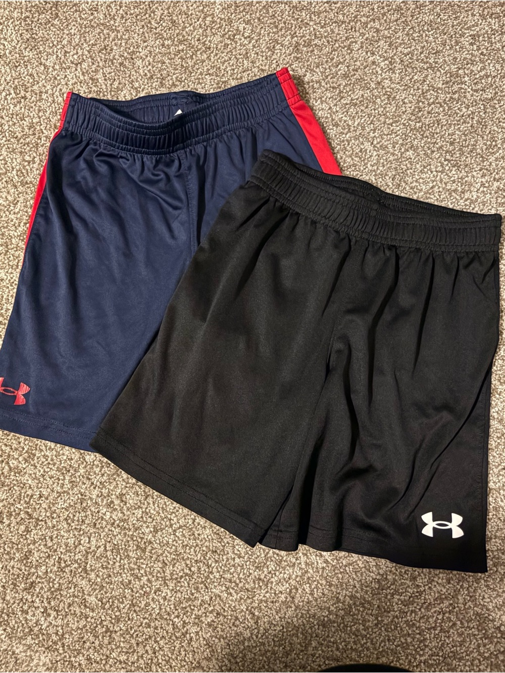 Under Armour Boys Athletic Shorts - Moisture-Wicking Performance 2 pair size 7